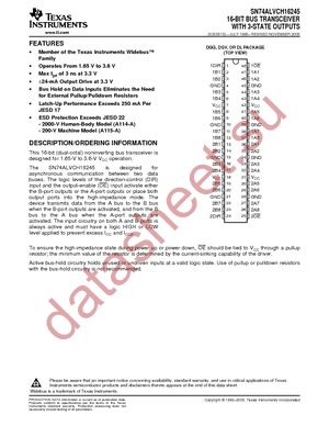 74ALVCH16245ZRDR datasheet  